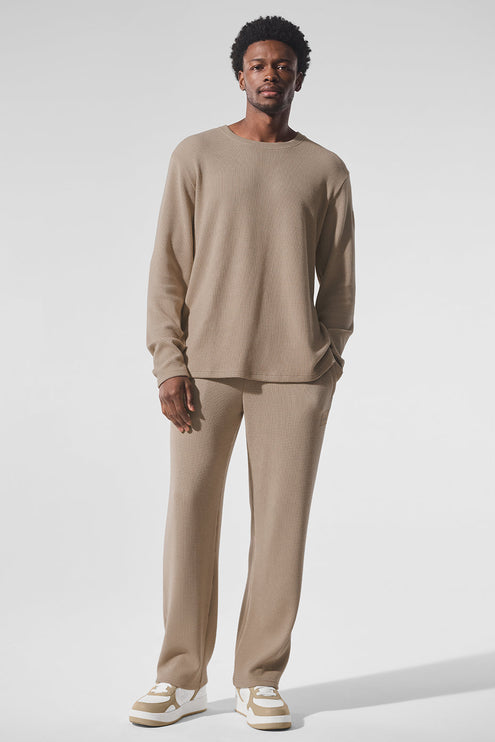alo Men's Elevate Waffle Straight Leg Pant - Gravel