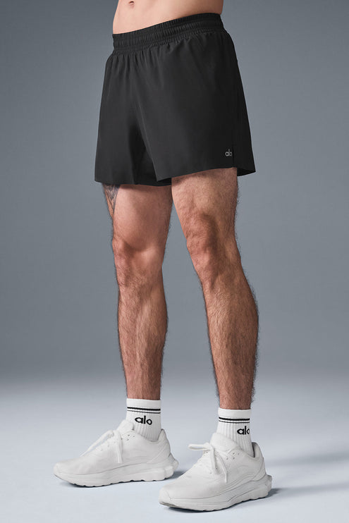 alo Men's 5" Adapt Running Short - Black