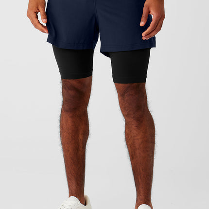 alo Men's 5" Revival 2-in-1 Short - Navy/Black