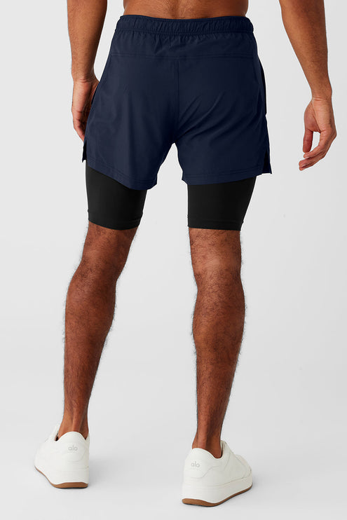 alo Men's 5" Revival 2-in-1 Short - Navy/Black