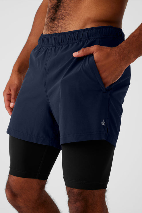 alo Men's 5" Revival 2-in-1 Short - Navy/Black