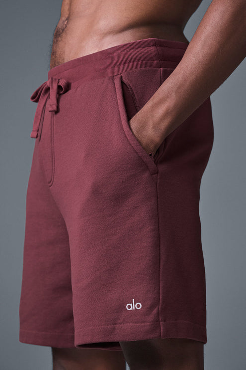 alo Men's Chill Short - Burgundy Truffle