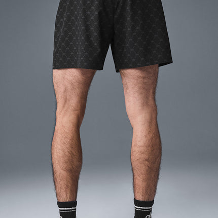 alo Men's 7'' Diamond Circuit Short - Black/Anthracite