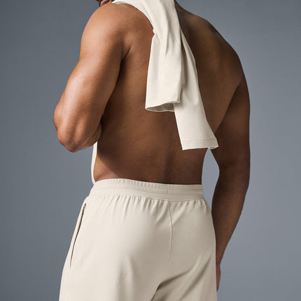 alo Men's 7" Conquer React Performance Short - Bone