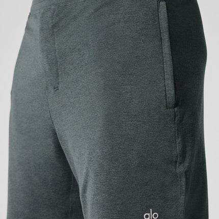 alo Men's 7" Conquer React Performance Short - Charcoal Green Heather