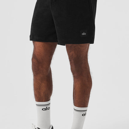 alo Men's 7" Coastal Terry Short - Black