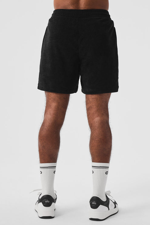 alo Men's 7" Coastal Terry Short - Black