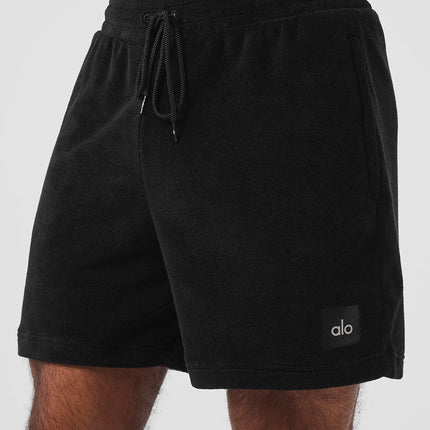 alo Men's 7" Coastal Terry Short - Black
