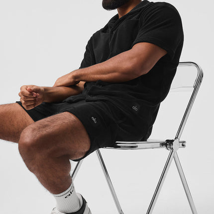 alo Men's 7" Coastal Terry Short - Black