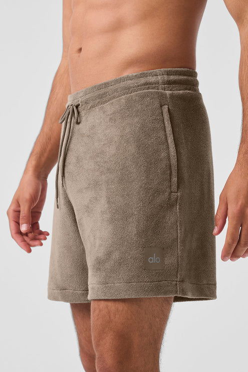 alo Men's 7" Coastal Terry Short - Gravel