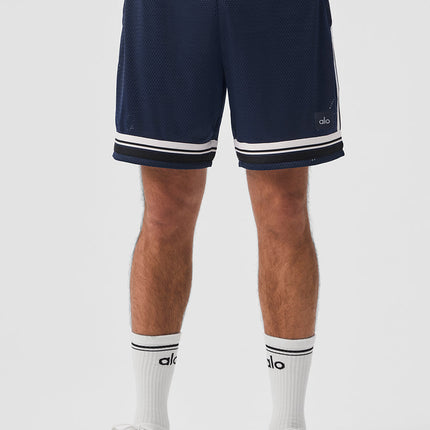 alo Men's 7" Key Mesh Basketball Short - Navy