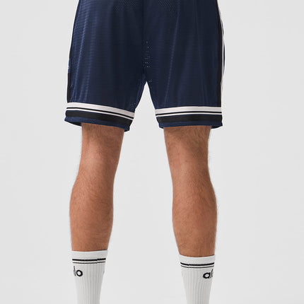 alo Men's 7" Key Mesh Basketball Short - Navy