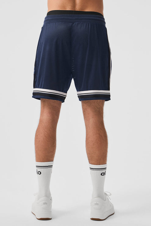 alo Men's 7" Key Mesh Basketball Short - Navy