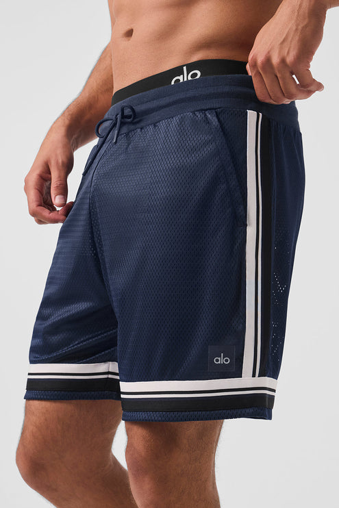 alo Men's 7" Key Mesh Basketball Short - Navy
