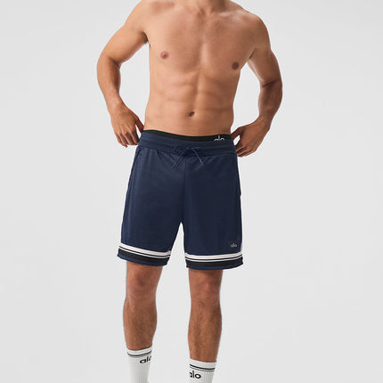alo Men's 7" Key Mesh Basketball Short - Navy
