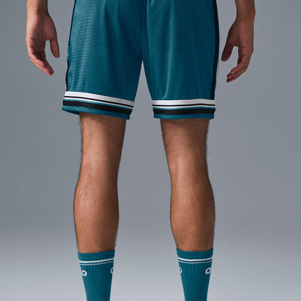 alo Men's 7" Key Mesh Basketball Short - Oceanic Teal