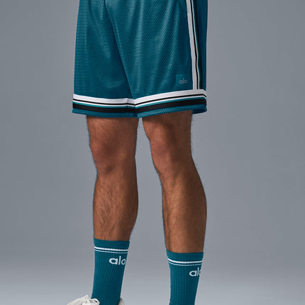 alo Men's 7" Key Mesh Basketball Short - Oceanic Teal
