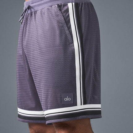 alo Men's 7" Key Mesh Basketball Short - Italian Plum