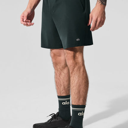 alo Men's 7" Repetition Short - Charcoal Green