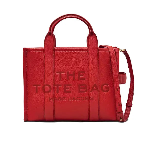 Marc Jacobs Women's The Leather Medium Tote Bag True Red