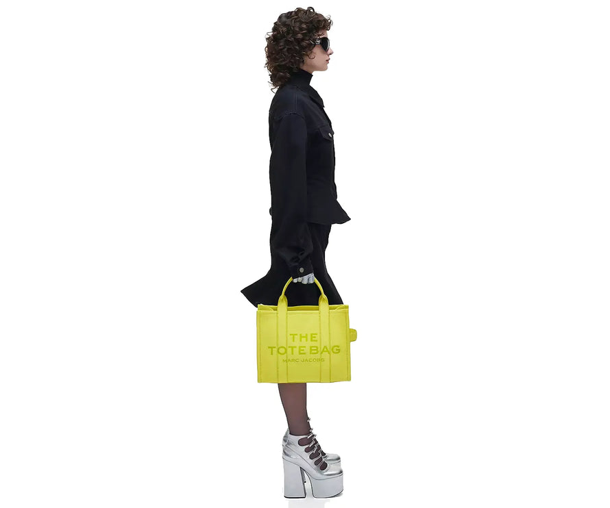 Marc Jacobs Women's The Leather Medium Tote Bag Limoncello