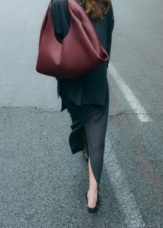 Polène Women's Shuldo Edition Textured Black Cherry