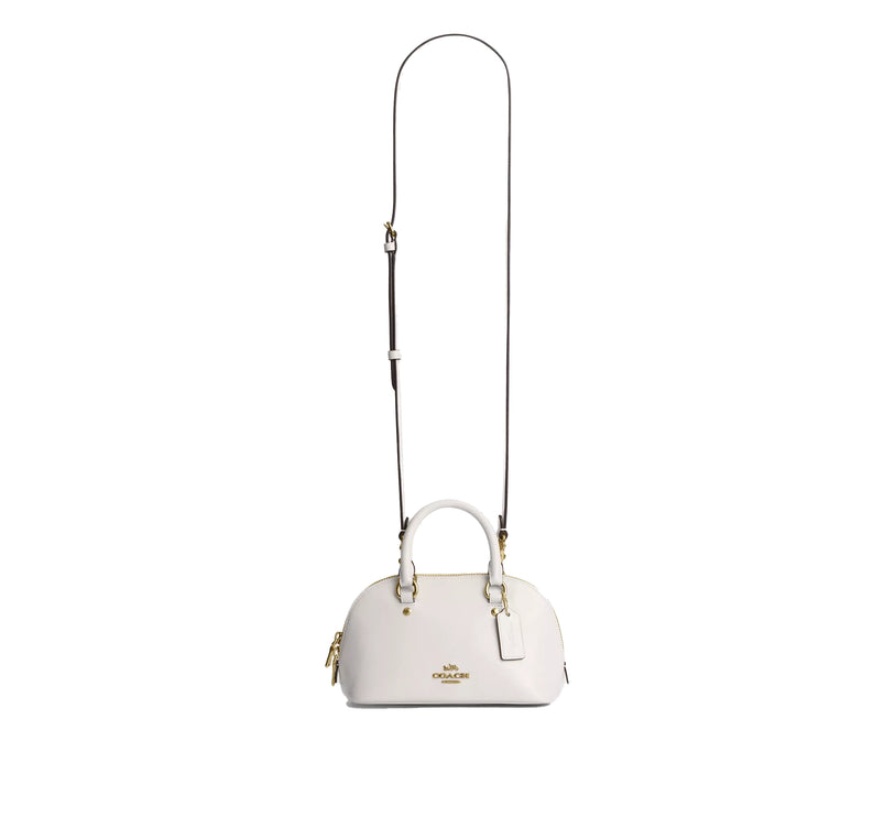 Coach Women's Lara Mini Satchel Bag Gold/Chalk