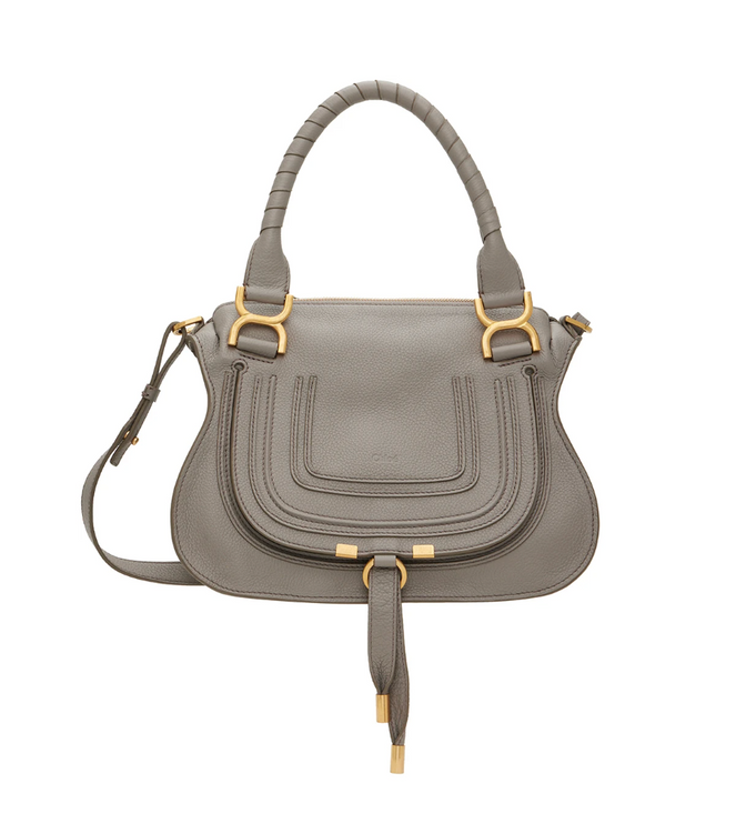 CHLOÉ Women's Small Marcie Double Carry Bag Grey