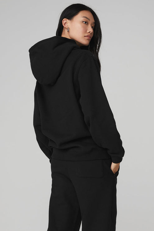 alo Women's Renown Heavy Weight Hoodie - Black