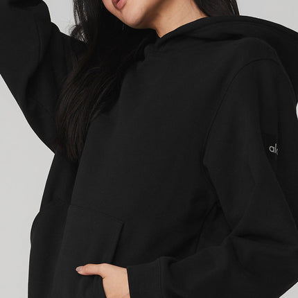 alo Women's Renown Heavy Weight Hoodie - Black