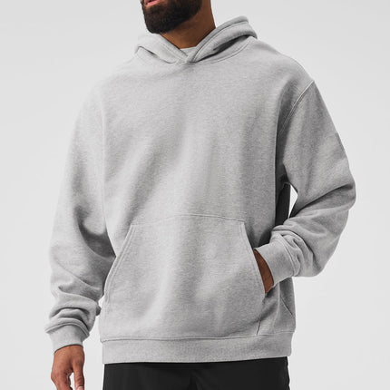 alo Men's Renown Heavy Weight Hoodie - Athletic Heather Grey