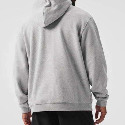 alo Men's Renown Heavy Weight Hoodie - Athletic Heather Grey