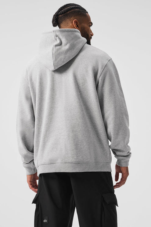 alo Men's Renown Heavy Weight Hoodie - Athletic Heather Grey