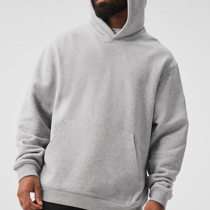 alo Men's Renown Heavy Weight Hoodie - Athletic Heather Grey