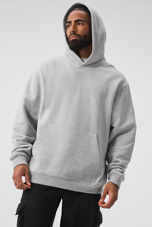 alo Men's Renown Heavy Weight Hoodie - Athletic Heather Grey