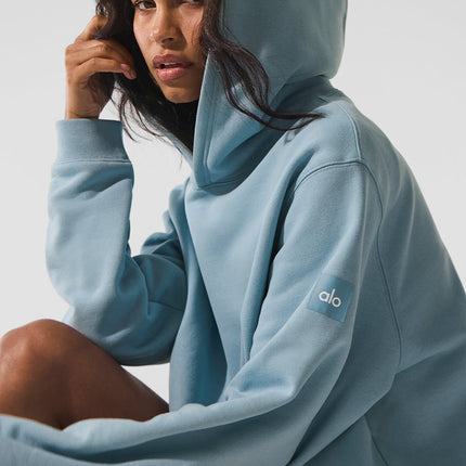 alo Women's Renown Heavy Weight Hoodie - Celestial Blue