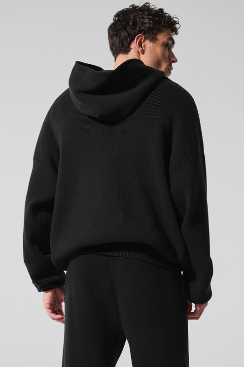 alo Men's Scholar Hooded Sweater - Black