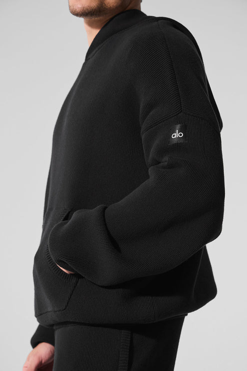 alo Men's Scholar Hooded Sweater - Black