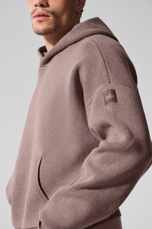 alo Men's Scholar Hooded Sweater - Mushroom Heather