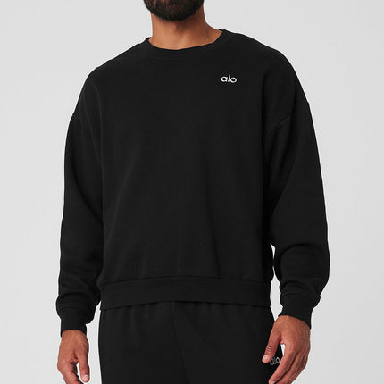 alo Men's Accolade Crew Neck Pullover - Black