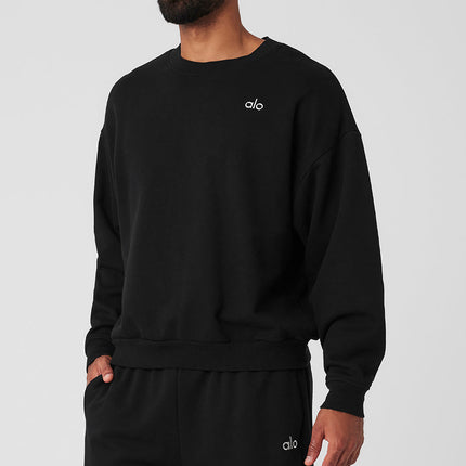 alo Men's Accolade Crew Neck Pullover - Black