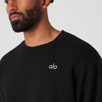 alo Men's Accolade Crew Neck Pullover - Black
