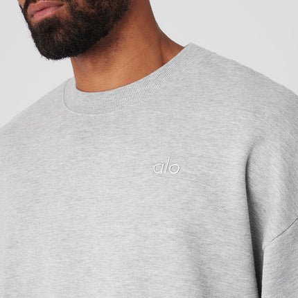 alo Men's Accolade Crew Neck Pullover - Athletic Heather Grey