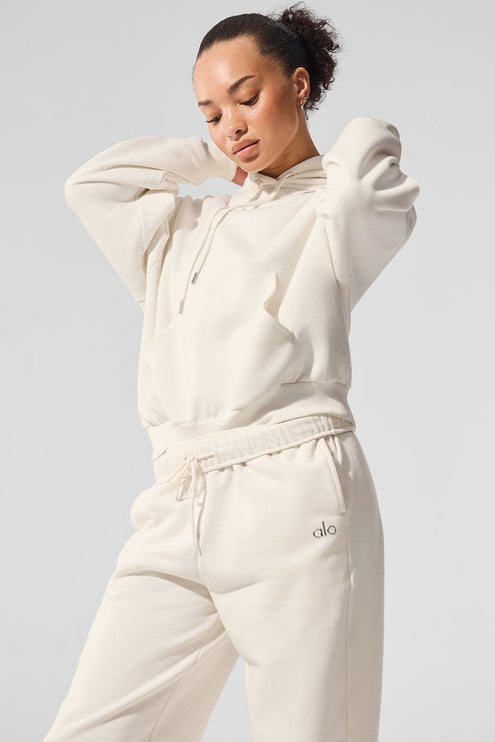 alo Women's Accolade Hoodie Ivory