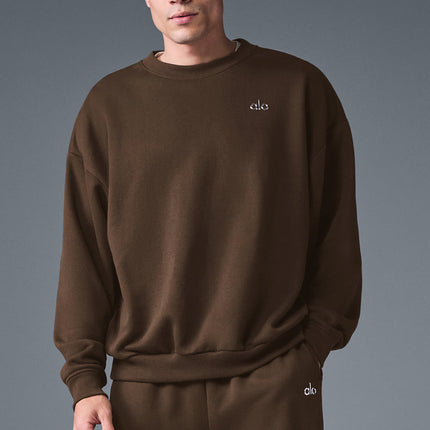 alo Men's Accolade Crew Neck Pullover - Espresso