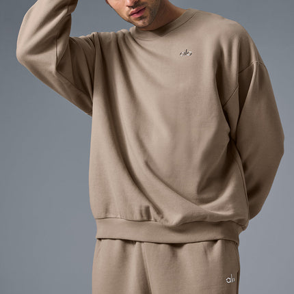 alo Men's Accolade Crew Neck Pullover - Gravel