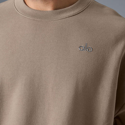 alo Men's Accolade Crew Neck Pullover - Gravel