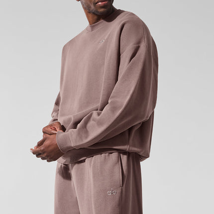 alo Men's Accolade Crew Neck Pullover - Mushroom