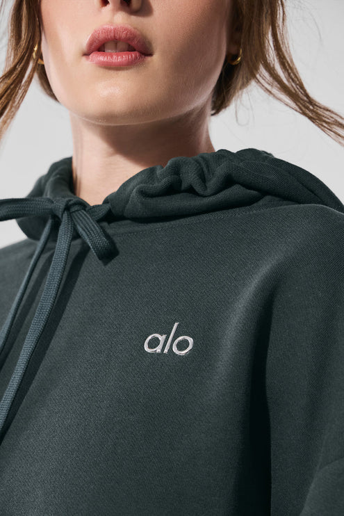 alo Women's Accolade Hoodie - Charcoal Green