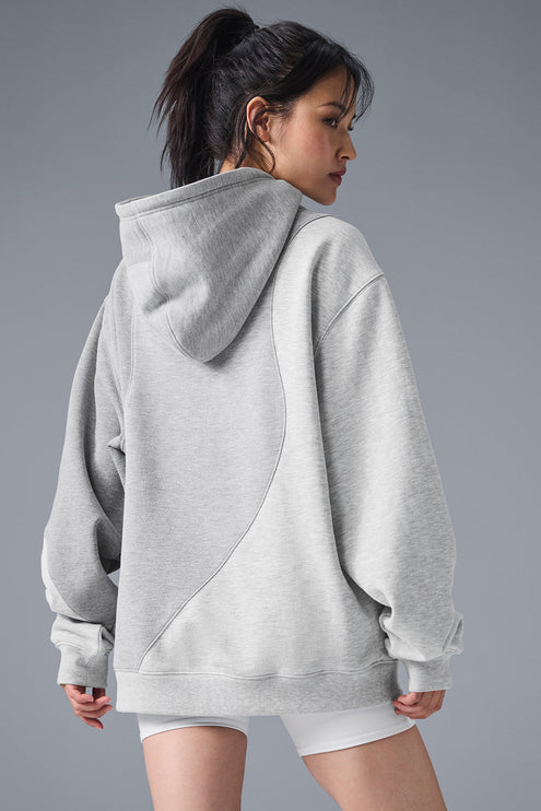 alo Women's Make Waves Hoodie - Athletic Heather Grey Tonal